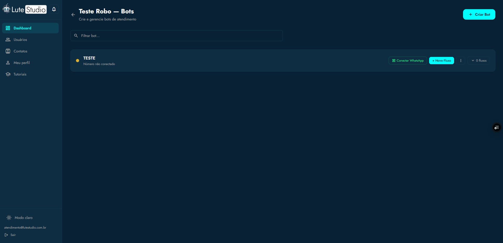 Bot criado e configurado